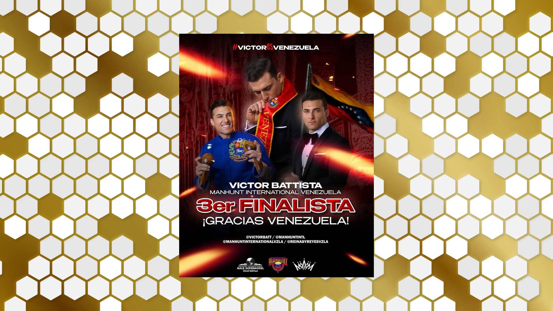 Víctor Batista Consigue el 3er puesto en el Manhunt International 2024